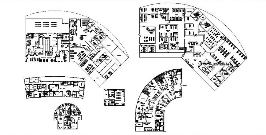 Hospital building working plan 2d drawing in autocad format