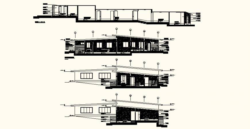 Hospital detail exterior elevation drawing in dwg AutoCAD file.