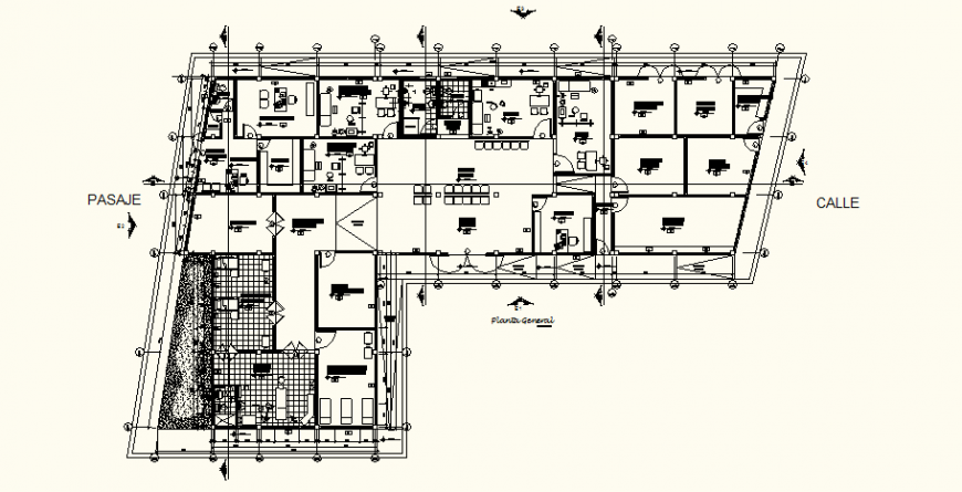 Hospital detail top view plan drawing in dwg AutoCAD file.