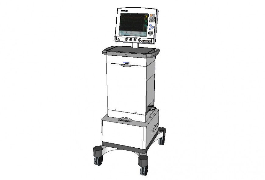 Hospital electrical equipment detail 3d model layout sketch-up file