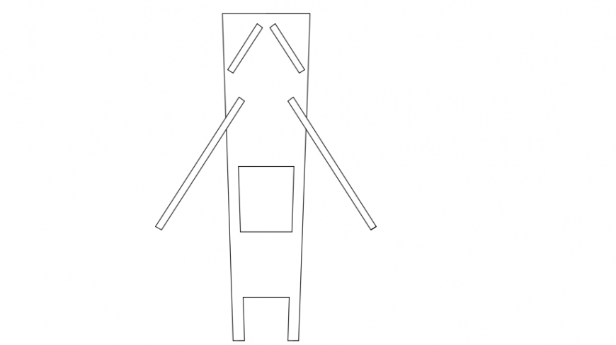 Hospital equipment cab block detail dwg file