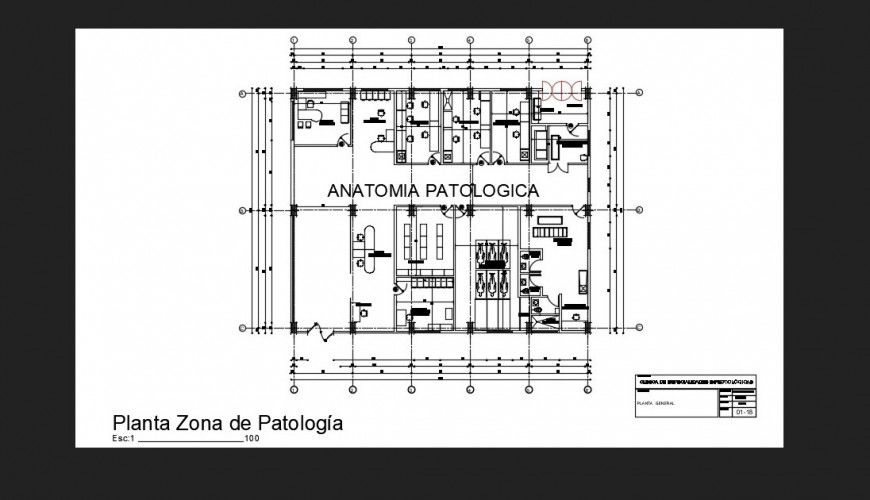 Hospital floor plan detail dwg file in autocad format
