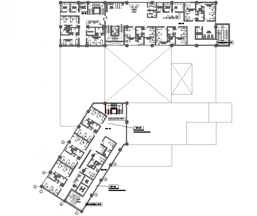 Hospital floor plan in dwg file.