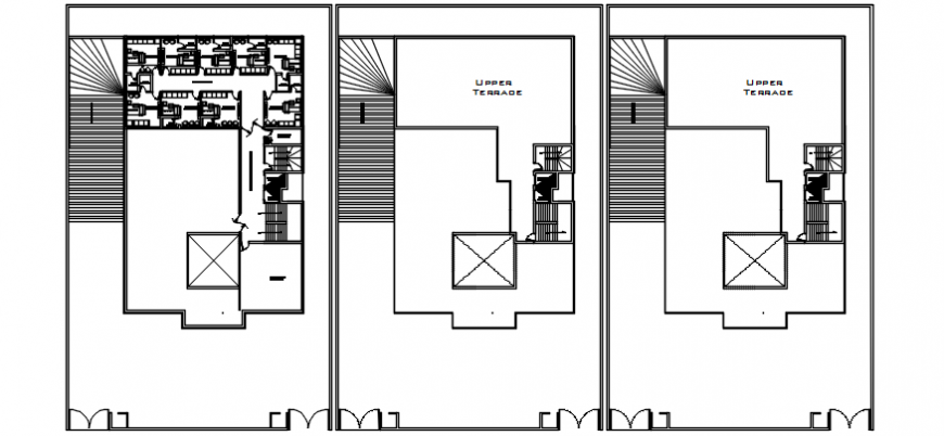 Hospital floors multi-level distribution plan cad drawing details dwg file