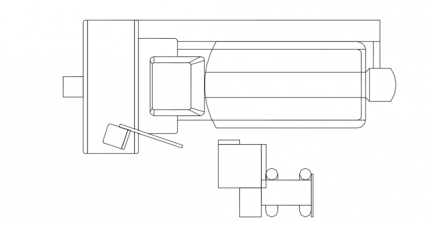 Hospital furniture 2d top view plan detail dwg  file