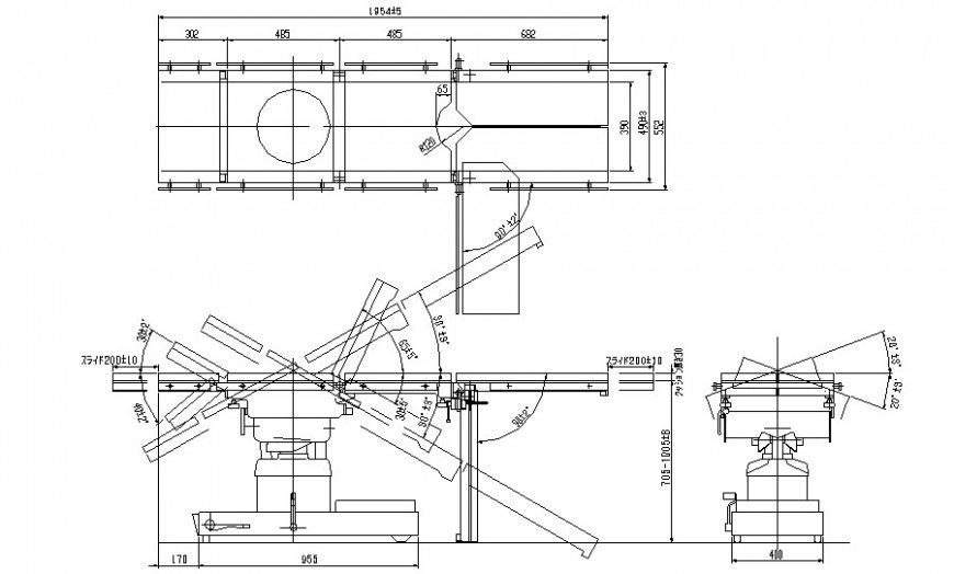 Hospital furniture unit block detail drawing in autocad