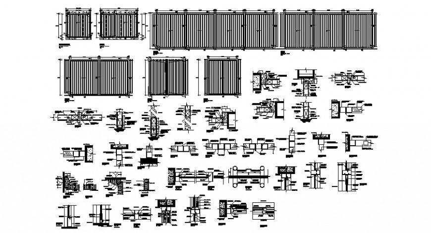 Hospital gate, doors and windows car pantry details dwg file