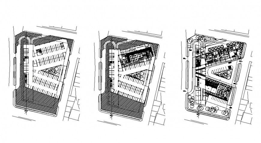 Hospital general distribution plans cad drawing details dwg file