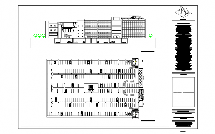 Hospital Parking Lay-out & Front side Elevation Design