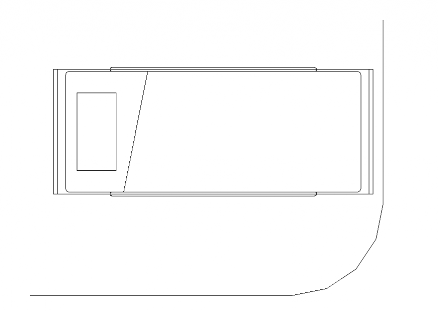Hospital patient bed top view elevation cad block details dwg file