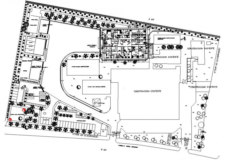hospital project detail autocad file