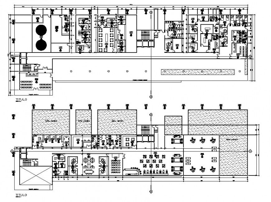 Hospital project detail layout plan cad file