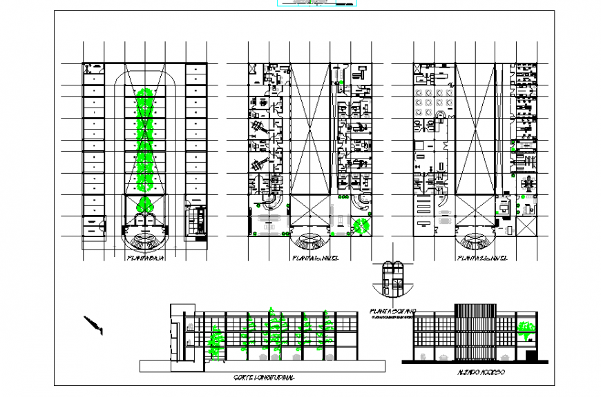 Hospital project Plan & Elevation dwg autocad drawing