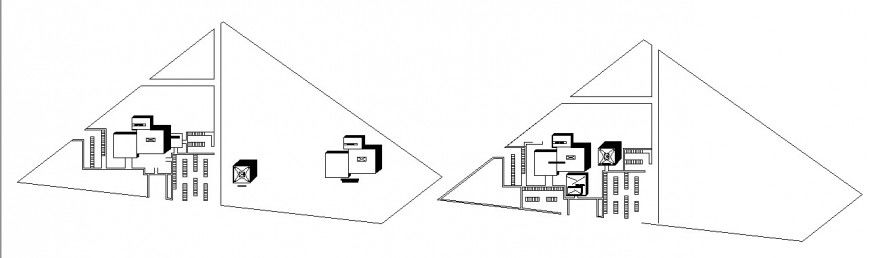 Hospital site plan detail drawing in dwg AutoCAD file.