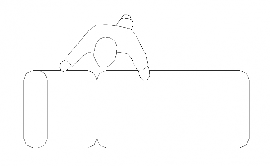 Hospital stretcher top view elevation cad block details dwg file