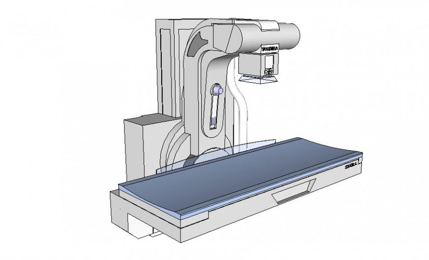 Hospital surgical table and scan machine 3d model layout sketch-up file