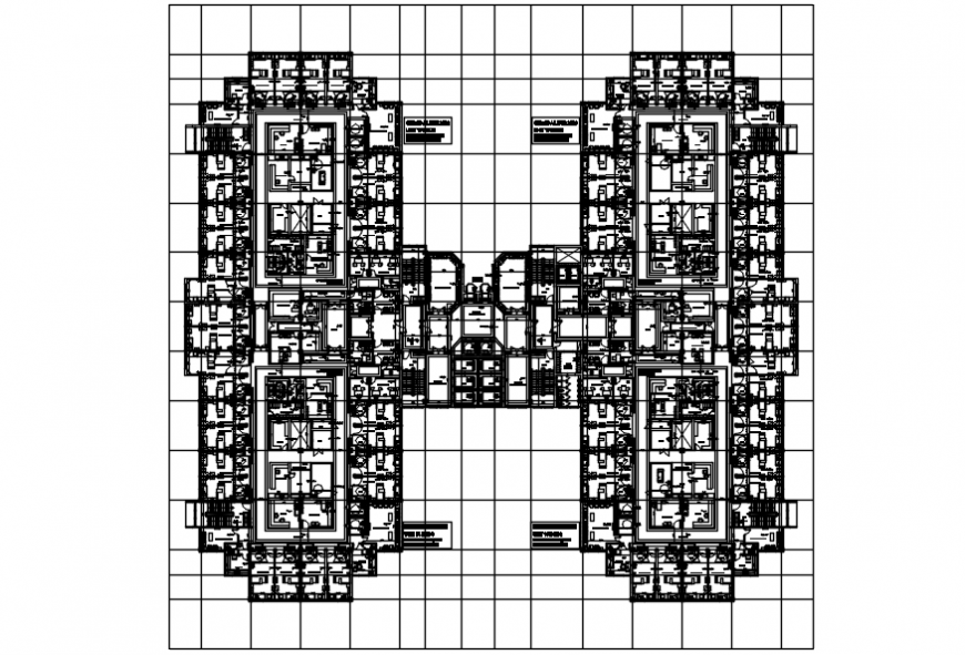 Hospital top view layout of big project