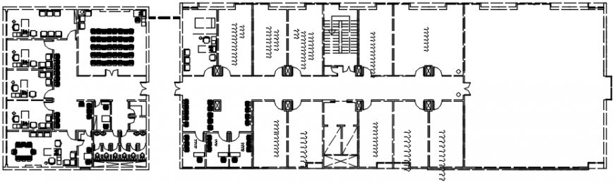 Hospital top view layout plan 2d model