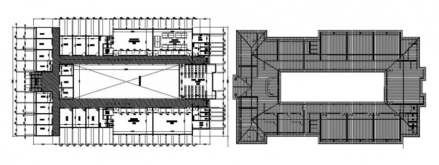 Hospital with laboratory layout plan and cover plan cad drawing details dwg file