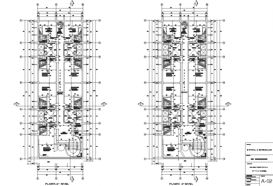 Hospital working drawing in dwg file.