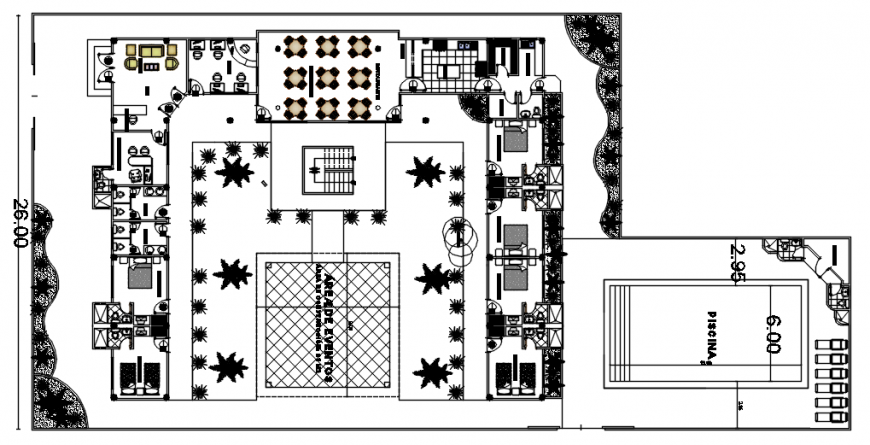Hostel building units drawings 2d view CAD details in autocad software file