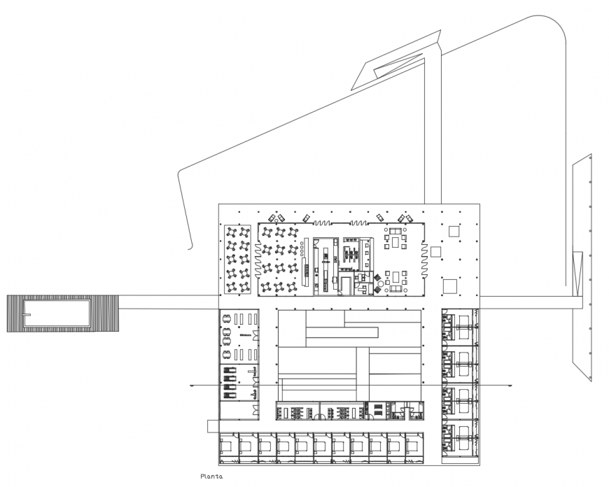 Hostel detailed architecture layout plan cad drawing details dwg file