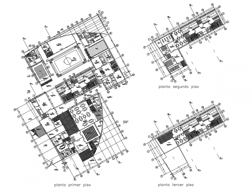 Hostel floor plan on auto cad software file