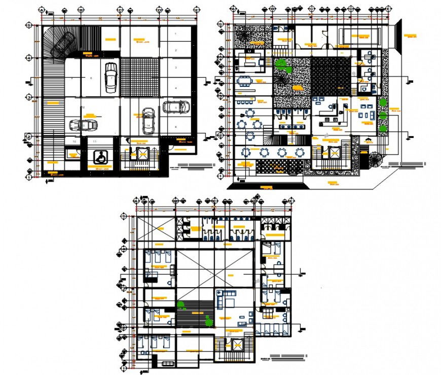 hostel project detail cad file