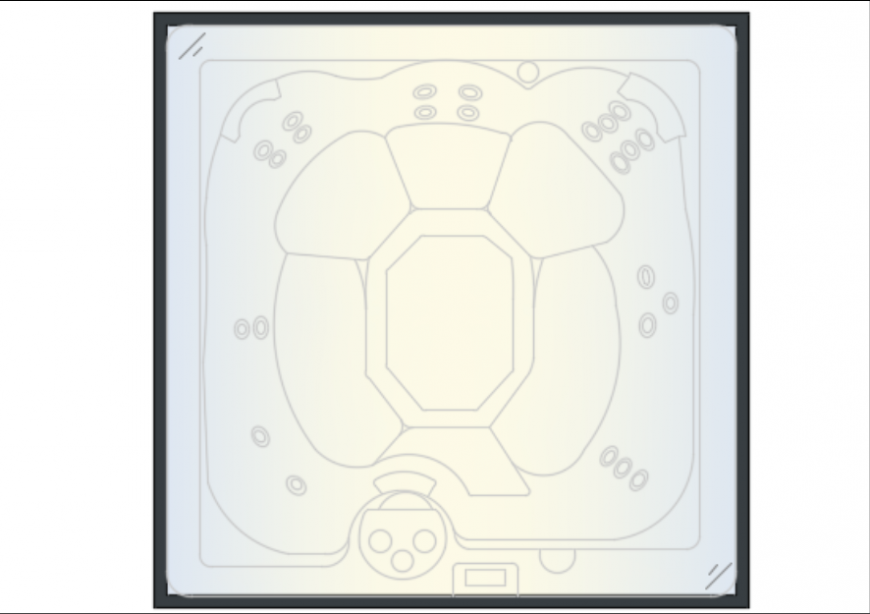 Hot tub with illuminated screen