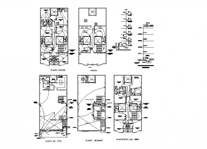 Hotel-restaurant electrical installation layout cad drawing details dwg file