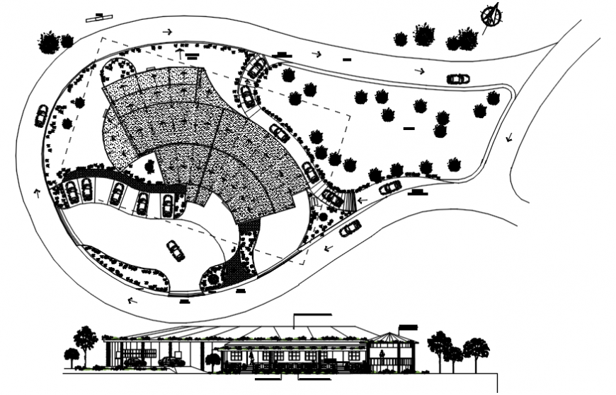 Hotel and resort car parking area