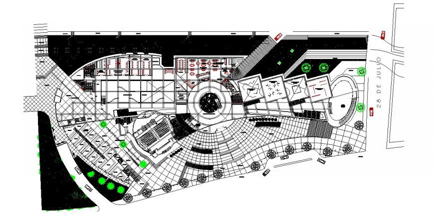 Hotel and resort layout plan model