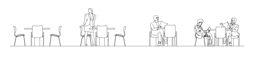 Hotel building interior furniture detail elevation 2d view autocad file