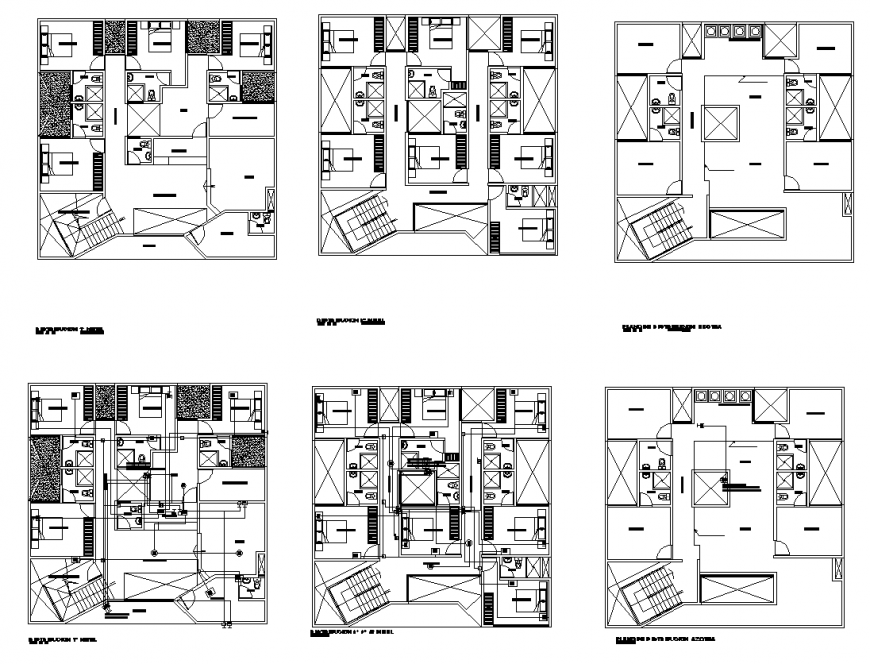Hotel building plan view layout 2d view autocad file