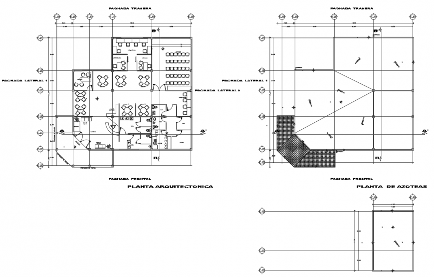 Hotel building working plan 2d view layout file in dwg format