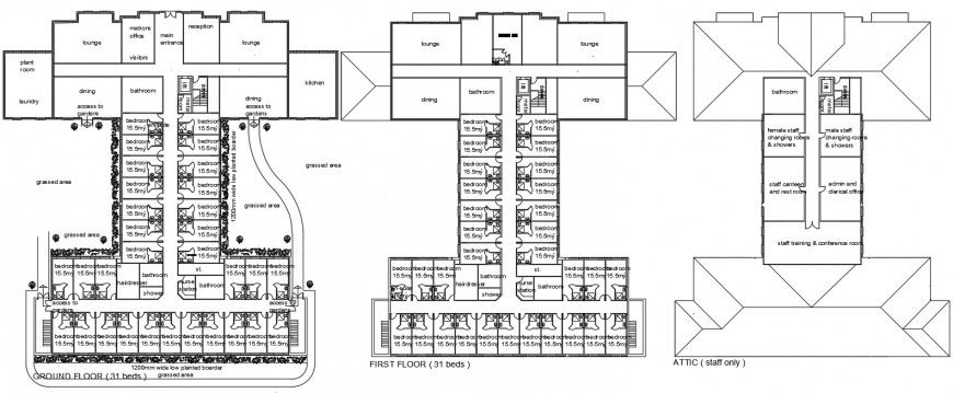 Hotel complete construction architecture plan detail
