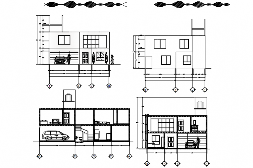 Luxury Hotel Elevation with Tree View AutoCAD File Design and Details