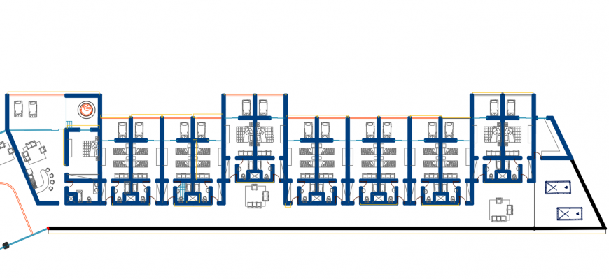 Hotel floor layout plan detail autocad file