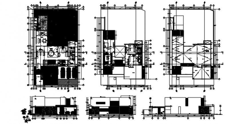 Hotel floor plan and elevation in auto cad software file