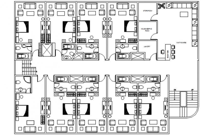 Hotel furniture plan detail