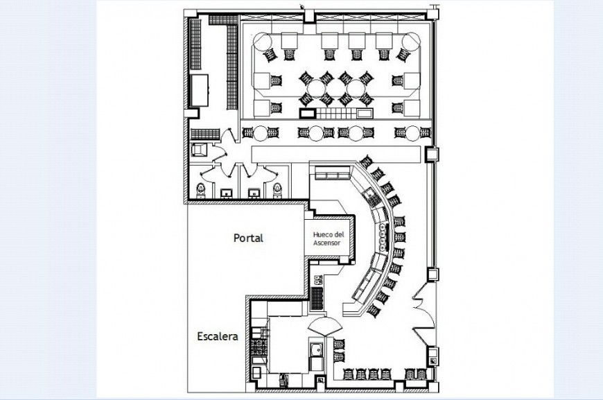 Hotel general plan in auto cad file