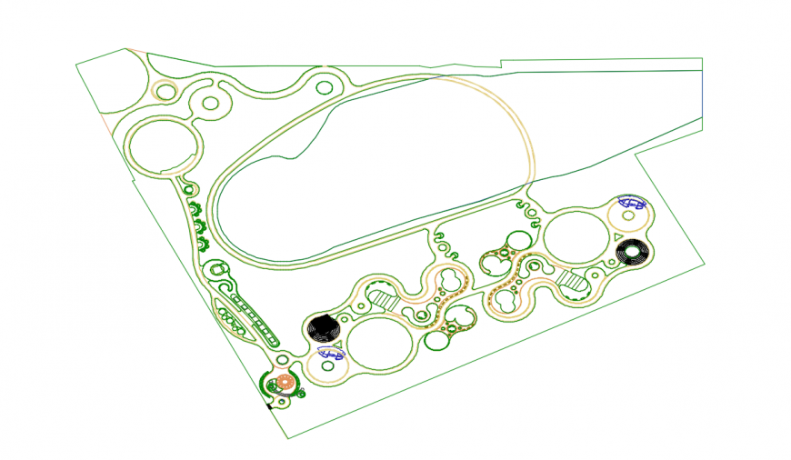 Hotel Lay-out design With Garden area Detail