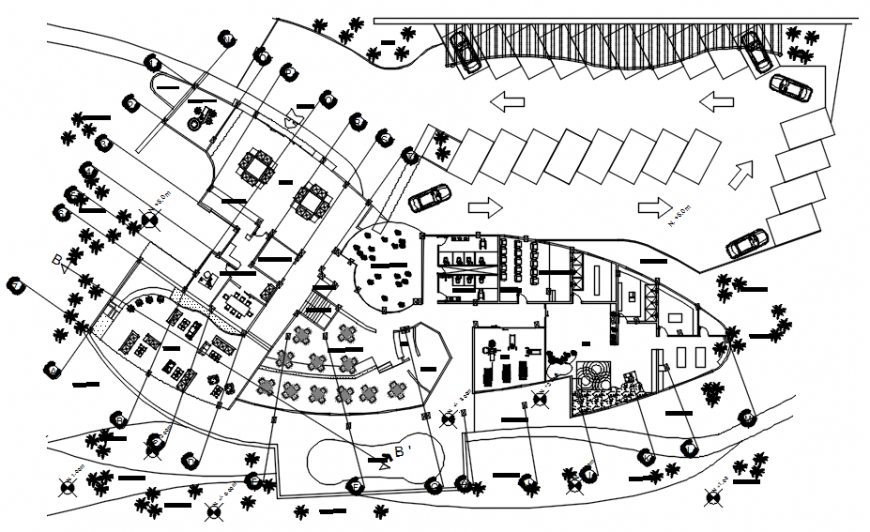 Hotel plan in auto cad file