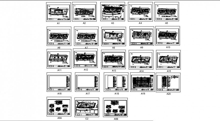 Hotel project drawing autocad file