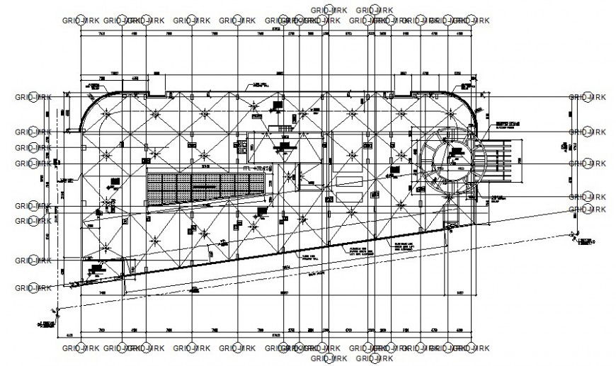 Hotel roof plan drawing in autocad software