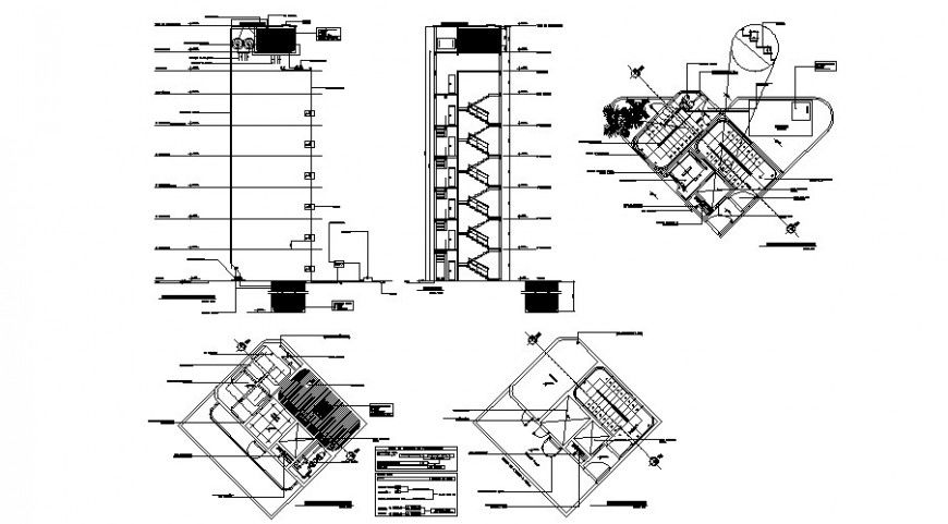 Hotel service area design drawing in dwg file.