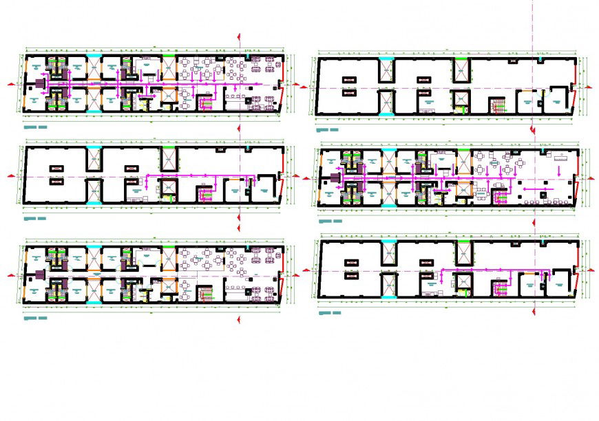 Hotel structure detail layout plan