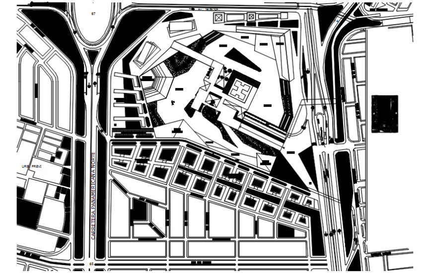 Hotel with convention center site layout plan cad drawing details dwg file