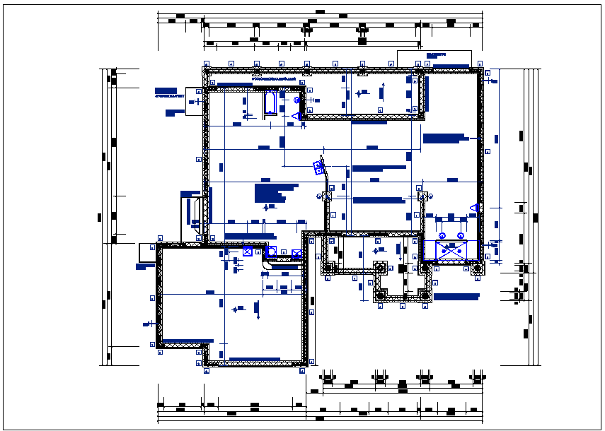 house plan view detail dwg file