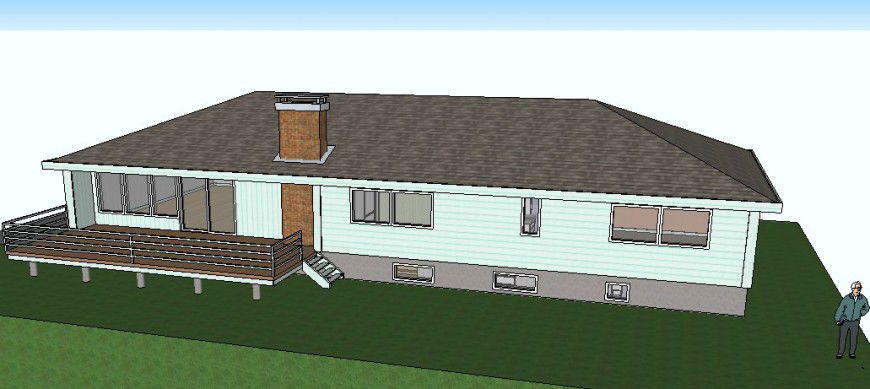 House 3d drawing with detail in skp file.
